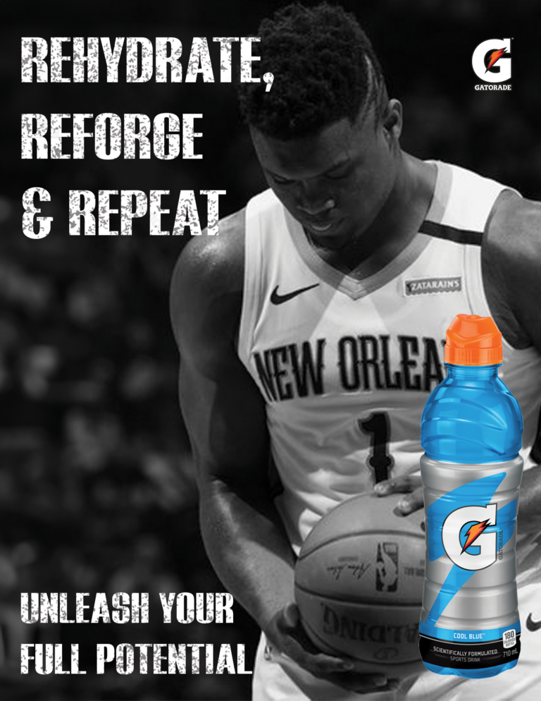 Zion Williamson Gatorade Magazine Advertisement