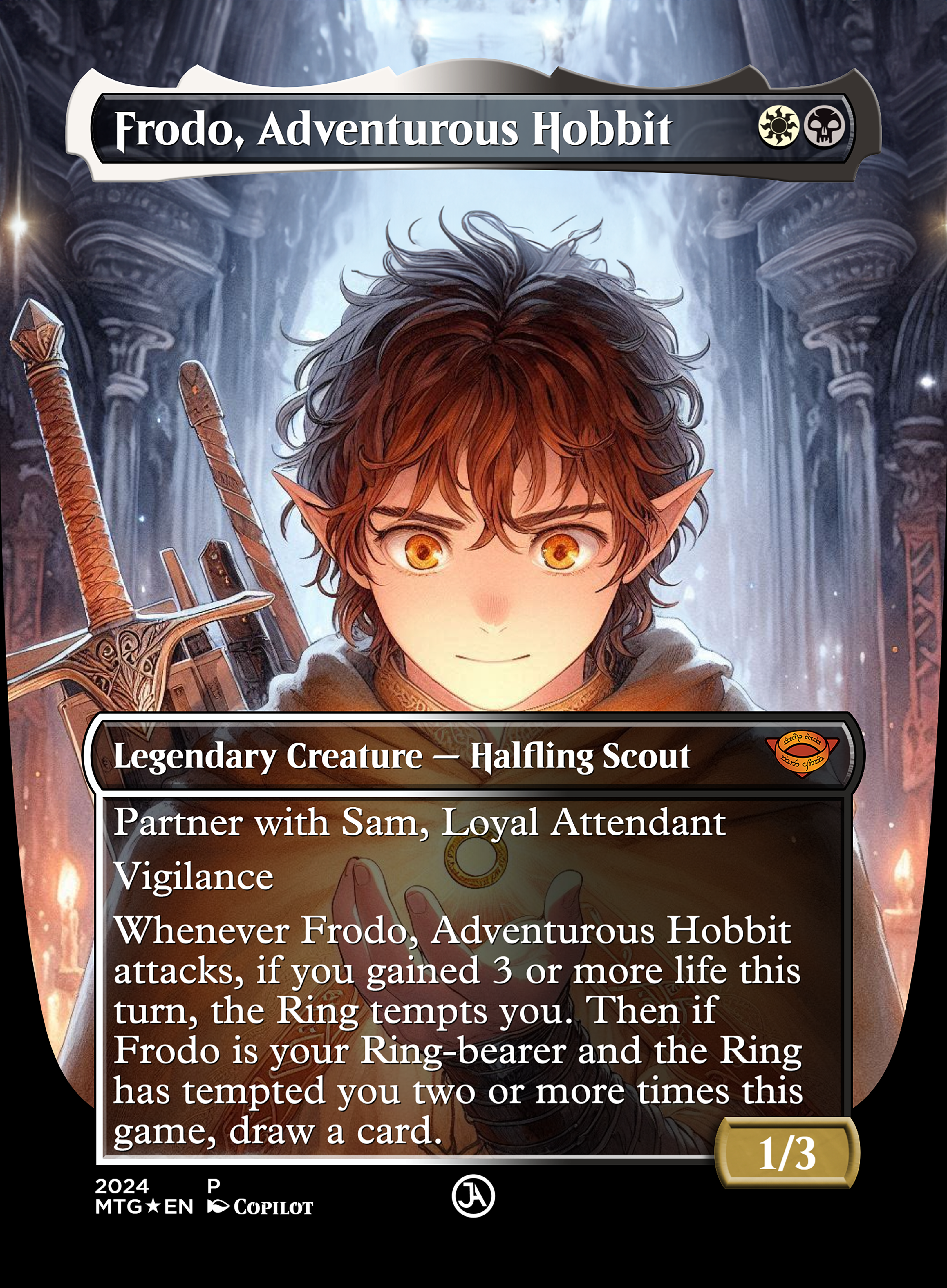 Frodo, Adventurous Hobbit [Borderless, Alt, AI]