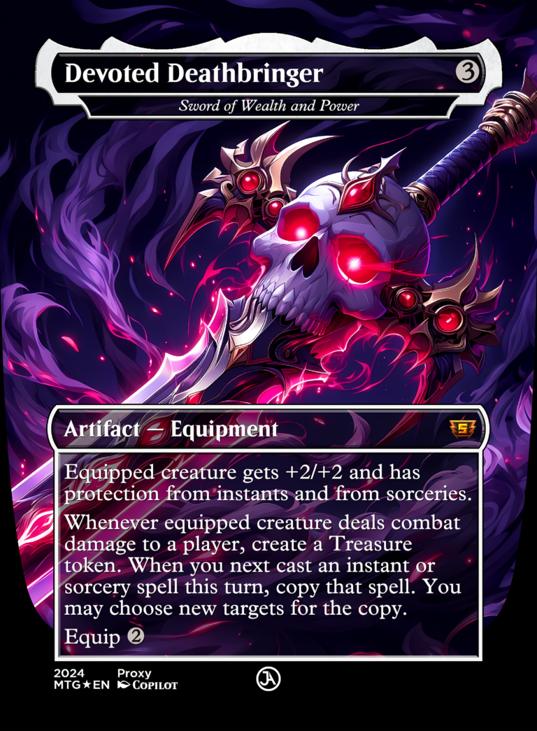 Sword of Wealth and Power (Devoted Deathbringer) [Borderless, Alt, AI]